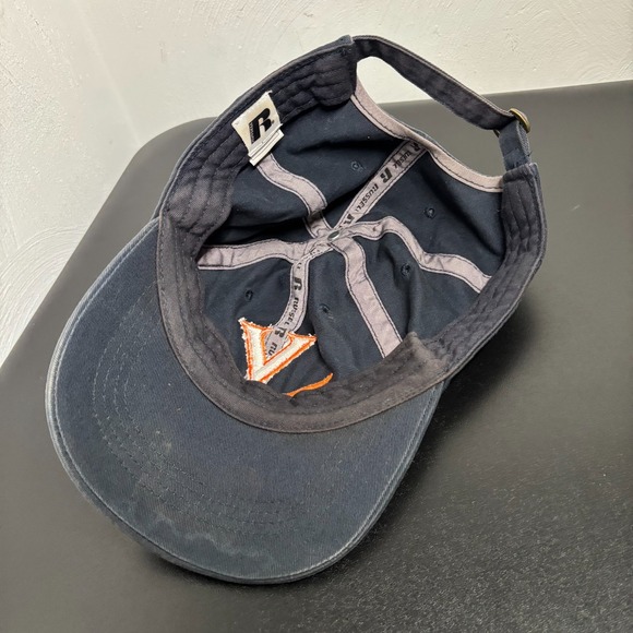 University of Virginia Blue Baseball Cap Hat UVA Y2K Spellout Cavs Adjustable - Picture 6 of 8